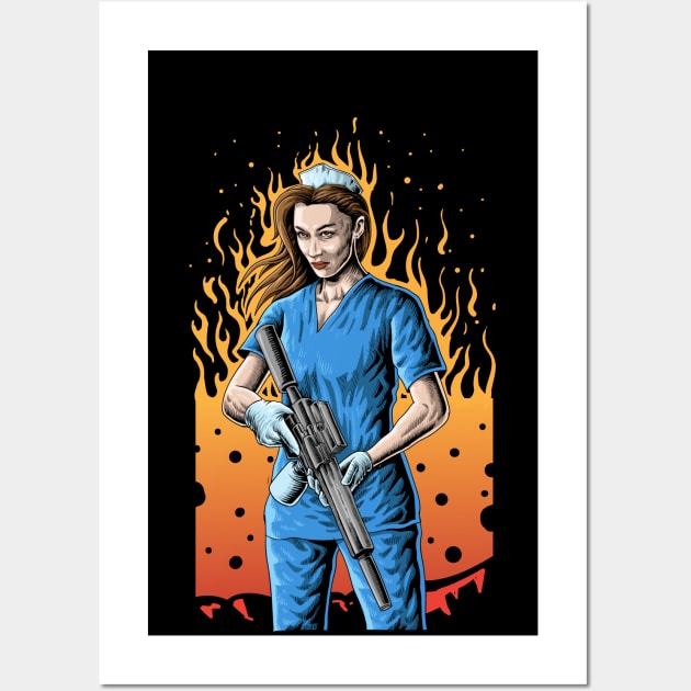 Nurse Warrior Wall Art by Mako Design 